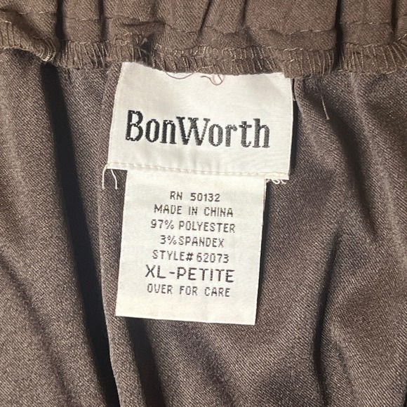 BonWorth XL Petite Brown Faux Suede Skirt Grunge Western Elastic Waist Midi - Picture 2 of 8